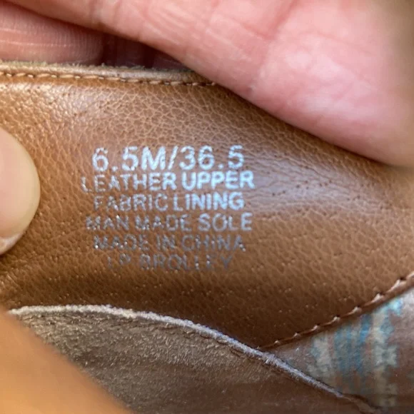 Lucky Brand Tan Suede Ankle Boots Size 6.5 Side Zip Western Boho - Picture 11 of 14